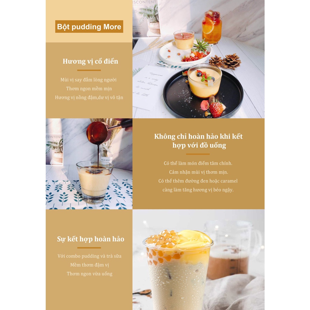 Bột Pudding Trứng More - Flan Trứng Maulin - Pudding Sha Powder 1KG/