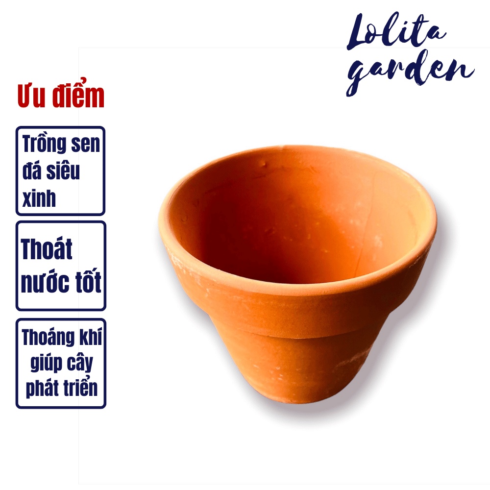 CHẬU ĐẤT NUNG NÂU ĐƯỜNG KÍNH 10CM SIÊU XINH SIÊU KHỎE LỖI 1 ĐỔI 1