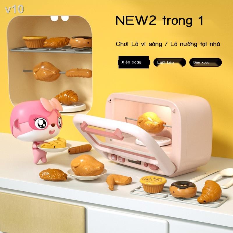 Mô phỏng cho trẻ em Lò vi sóng điện hình nhà bếp Bộ đồ chơi cô gái làm bánh Quà tặng cậu bé