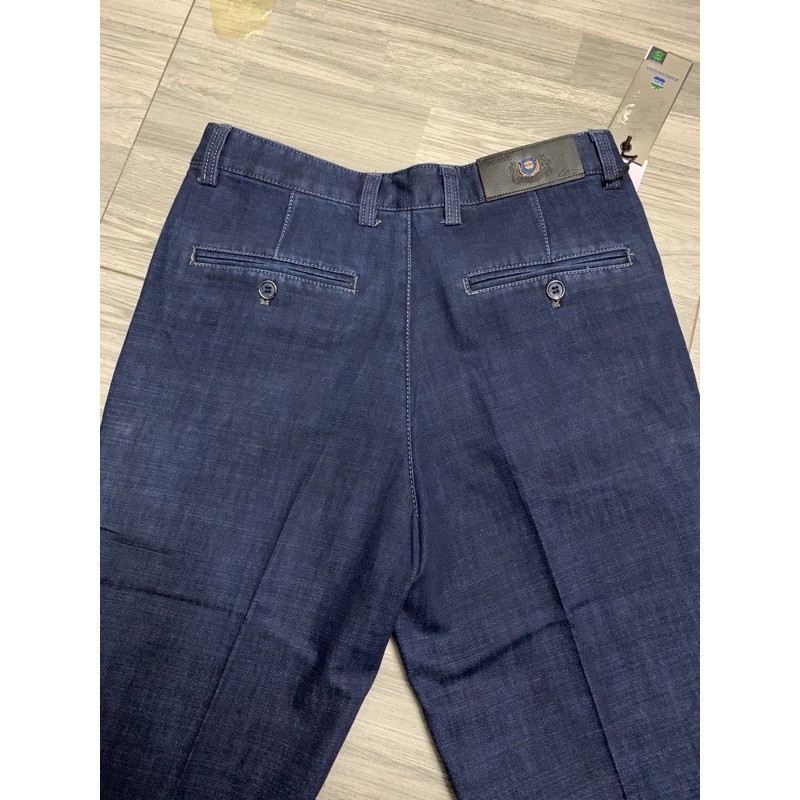 Quần bò nam trung niên túi chéo dáng thụng chất co giãn | BigBuy360 - bigbuy360.vn