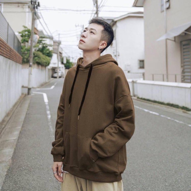 [FREESHIP] áo hoodie nâu trơn unisex - áo khoác nỉ bông hoodie basic brown | BigBuy360 - bigbuy360.vn
