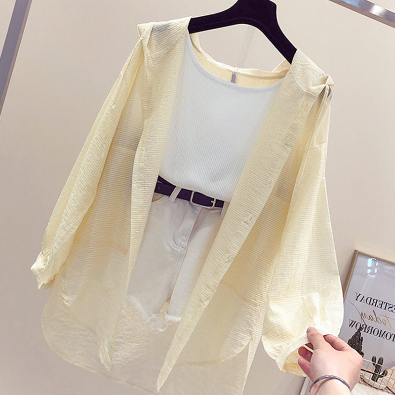 Áo khoác Cardigan chống nắng siêu mỏng thời trang cho nữ