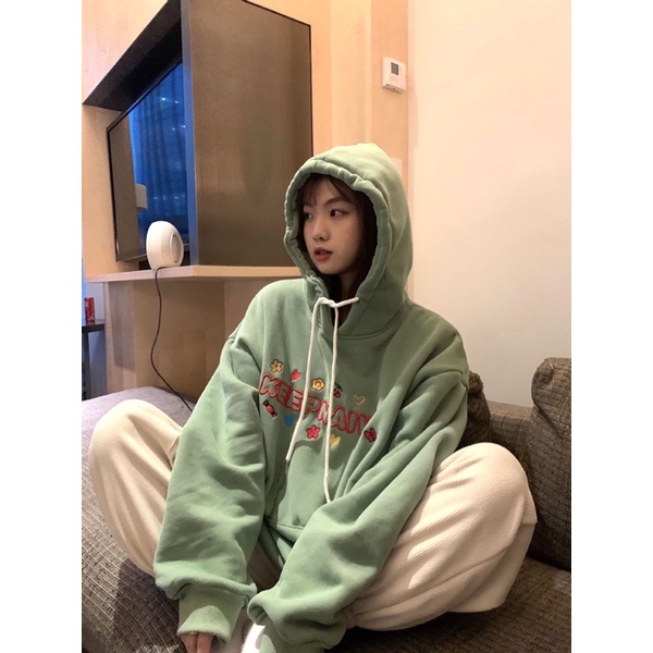 Áo hoodie nỉ unisex Homies liền mũ có túi thêu chữ NAIVE | BigBuy360 - bigbuy360.vn