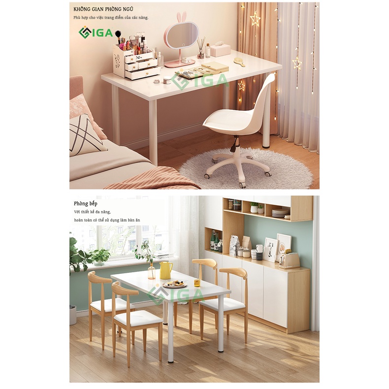 Bàn làm việc chân sắt sơn tĩnh điện giá rẻ làm bàn học cho học sinh, sinh viên- GM62