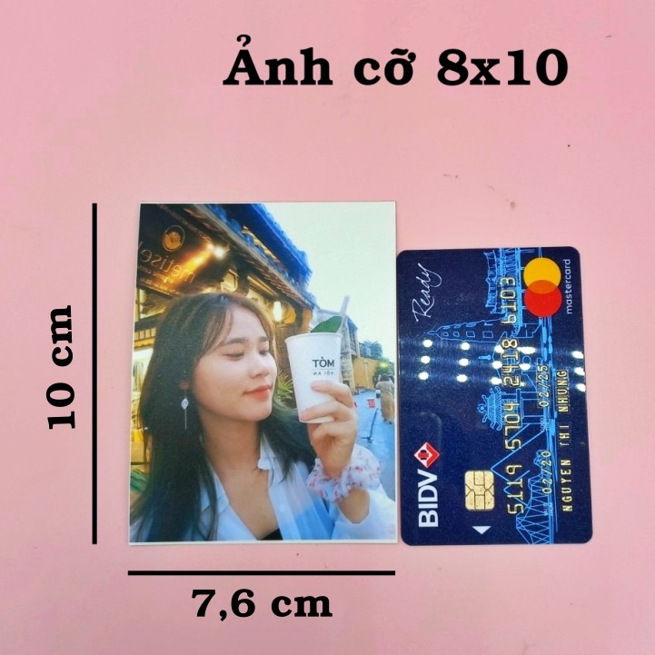In ảnh theo yêu cầu - gói in ảnh 8x10 in thường, ép lụa hoặc phủ uv  in ảnh từ điện thoại tại Tú Vy Studio