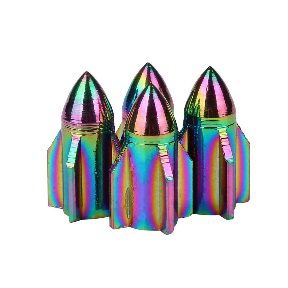 Set 4 Nắp Van Bánh Xe Bằng Nhôm Nhiều Màu Sắc