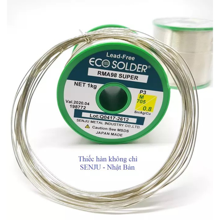 Thiếc Hàn Không Chì SENJU Nhật Bản Chứa Thiếc-Bạc-Đồng