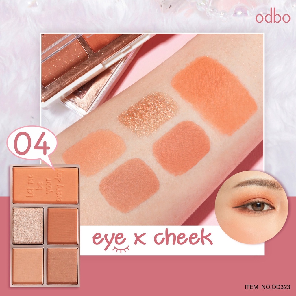 Bảng mắt odbo OD1044 eye x cheek palette - shopmpThai