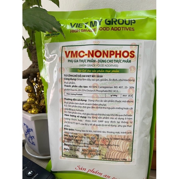 VMC NONPHOS - Tạo giòn dai cho giò, chả, xúc xích, chả cá, chả mực, ném chua...