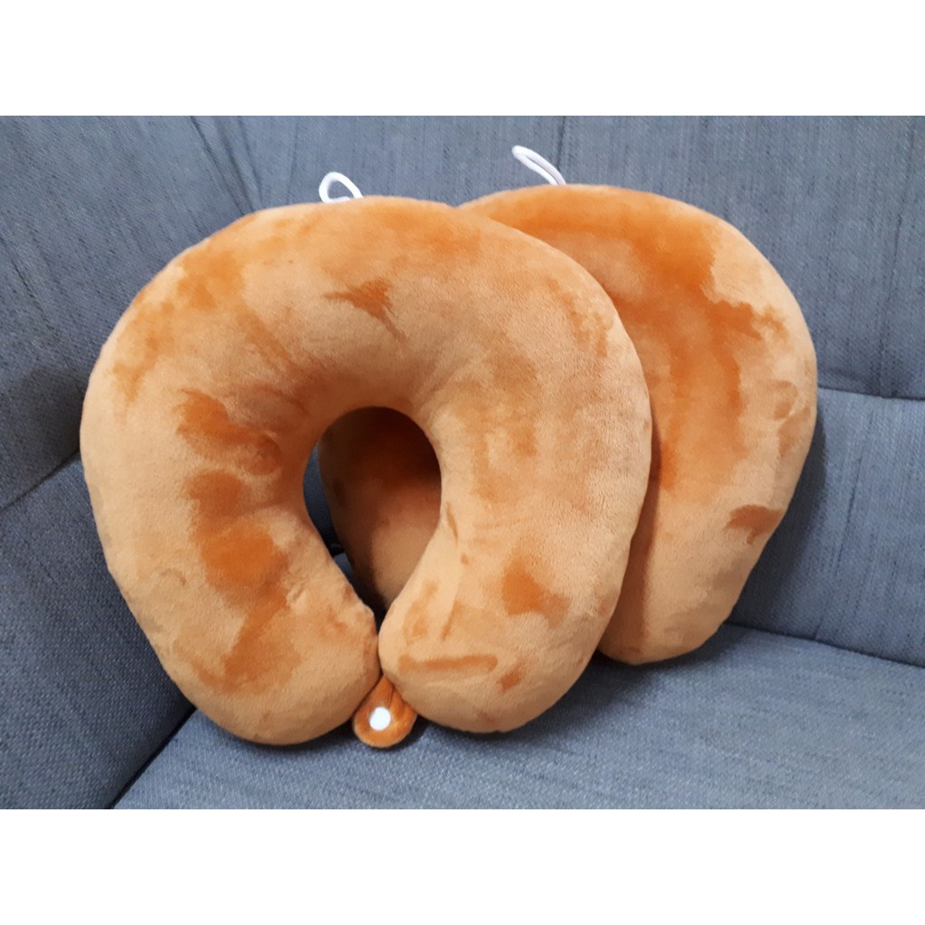 Bộ 2 gối kê cổ văn phòng chữ u - màu nâu nhạt