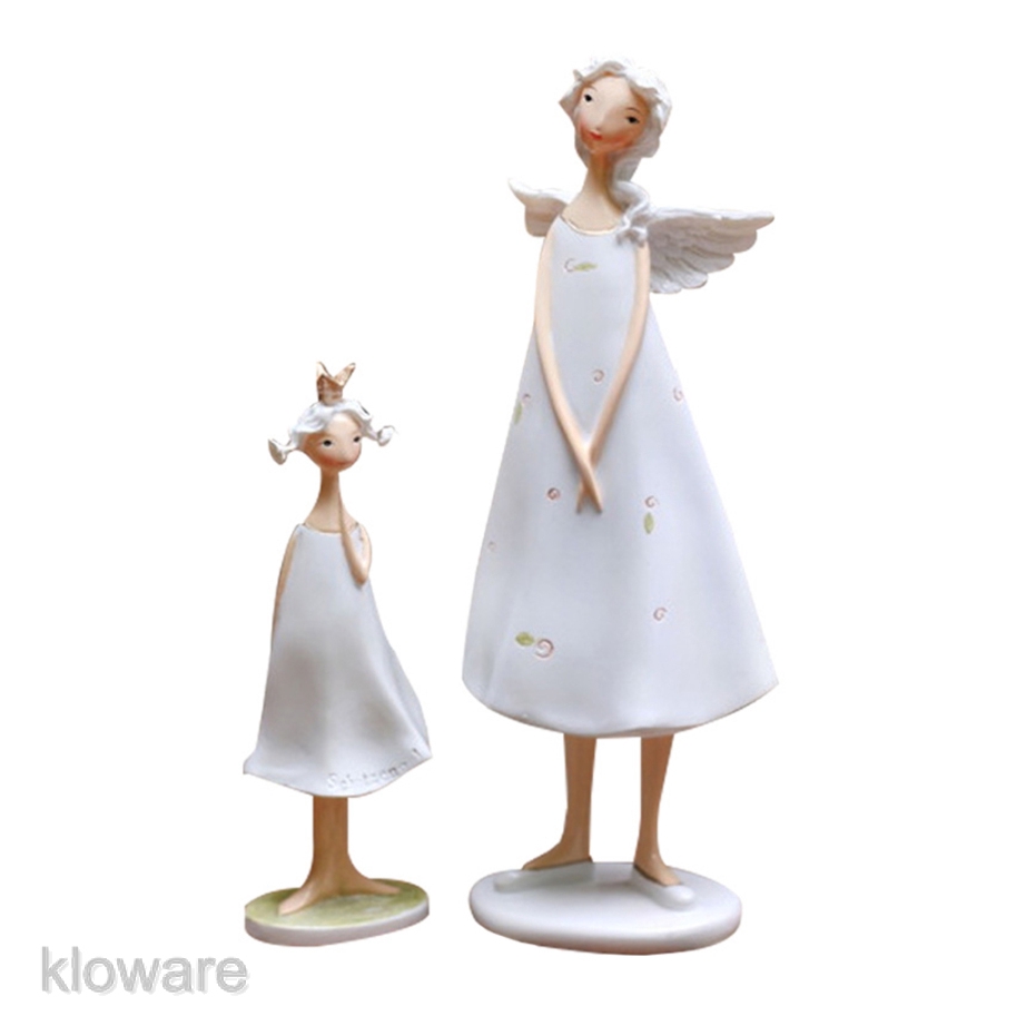 【In Stock】Tượng điêu khắc hình thiên thần và mẹ và con dùng trang trí bàn làm việc