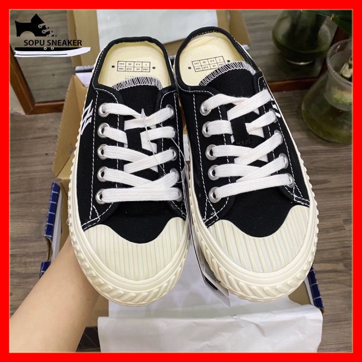 [Mã FAGREEN245 giảm tới 30K đơn 99K] Giày sục nữ đạp gót NY đen đế đục siêu tiện | BigBuy360 - bigbuy360.vn