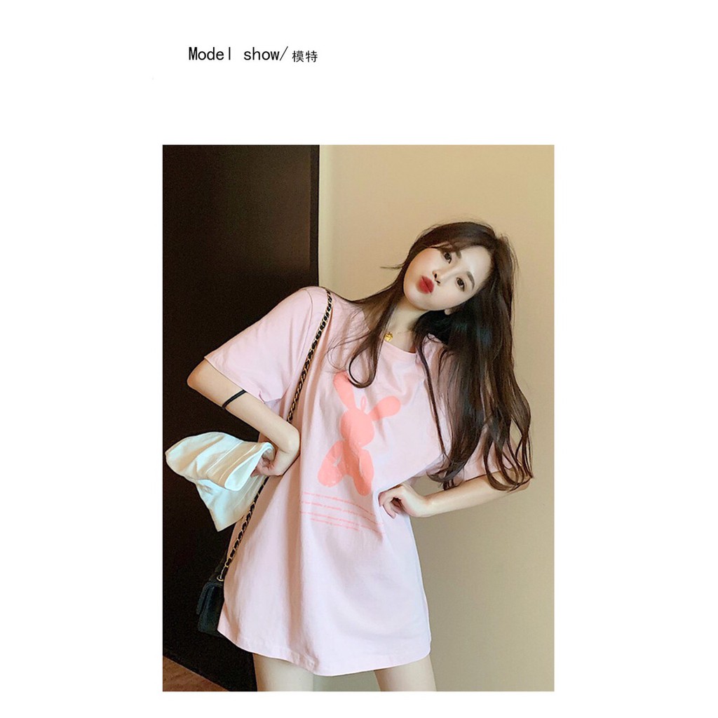 áo thun nữ họa tiết tiết thỏ hồng | BigBuy360 - bigbuy360.vn