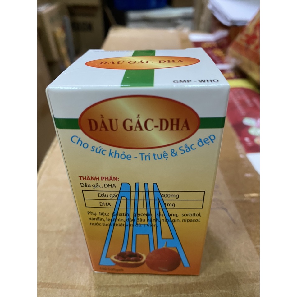 TPCN Viên Nang Dầu Gấc-DHA Chai 100 Viên