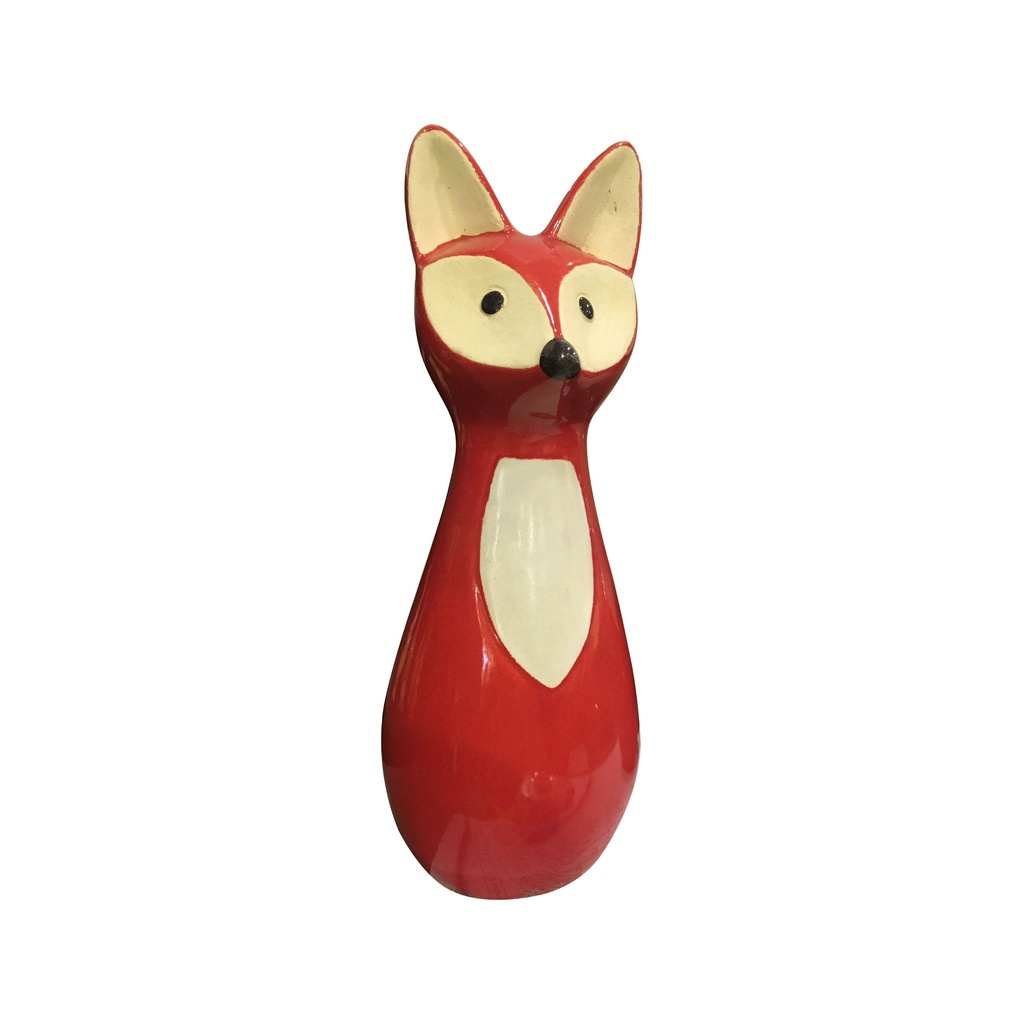 Cáo Đỏ Gốm Trang Trí Fox Decor - Chổi Xể