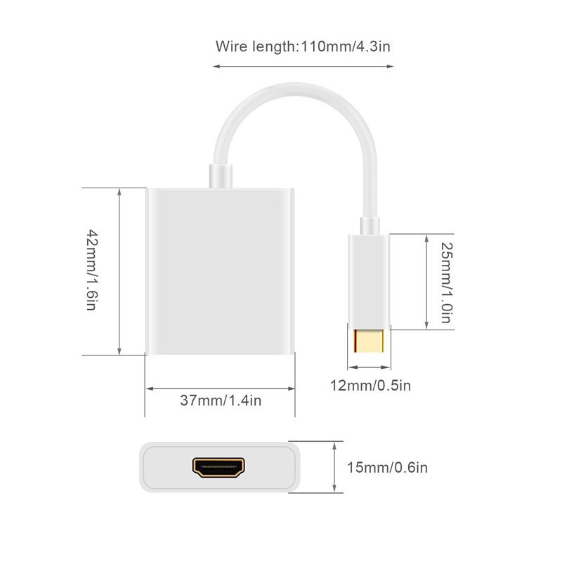 Dây cáp chuyển đổi USB loại C qua HDMI 4K | BigBuy360 - bigbuy360.vn