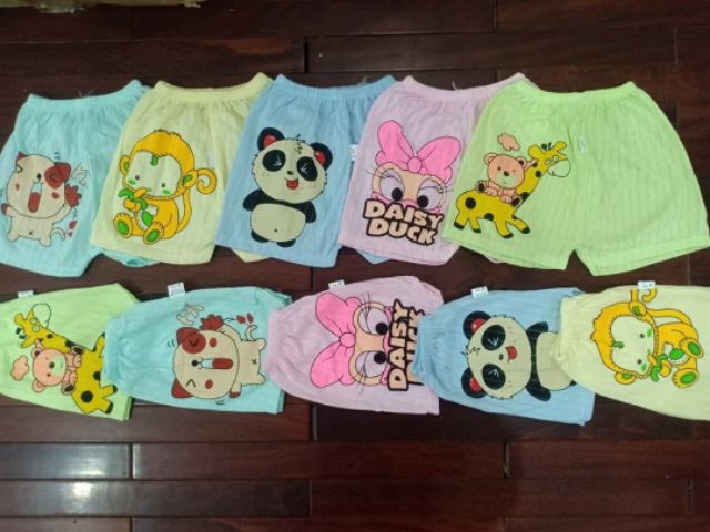 Quần chục cotton giấy cho bé combo 10 quần chất mỏng mát