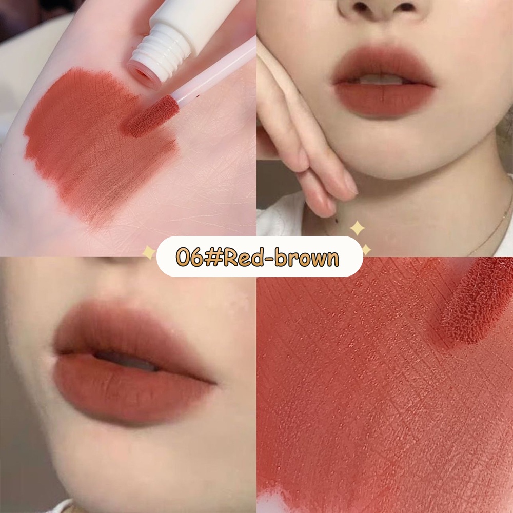 Set 6 Son Môi Dưỡng Ẩm Chống Nước Lâu Phai Thiết Kế Vỏ Son Hình Gấu Dễ Thương