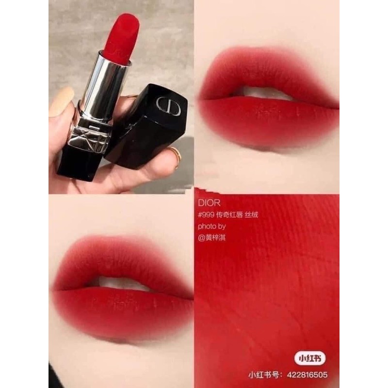 CHÍNH HÃNG - SON LÌ THỎI NHUNG ROUGE DIOR VELVET LIPSTICK 999, 840