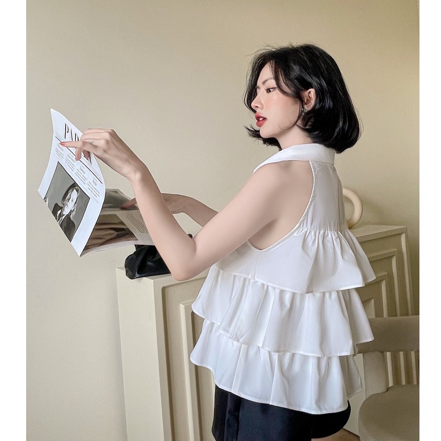 Áo sơ mi sát nách tầng , Peace House Clothing