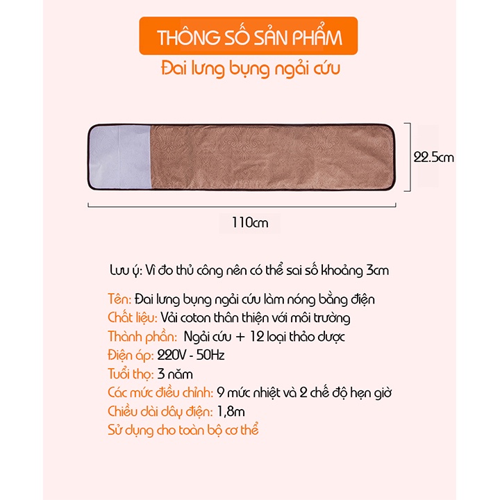 Đai lưng bụng ngải cứu Đông y Trung Quốc quấn bụng bằng ngải cứu Món quà hàng có sẵn ship ngay