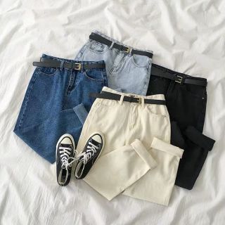 Quần jean baggy kèm đai