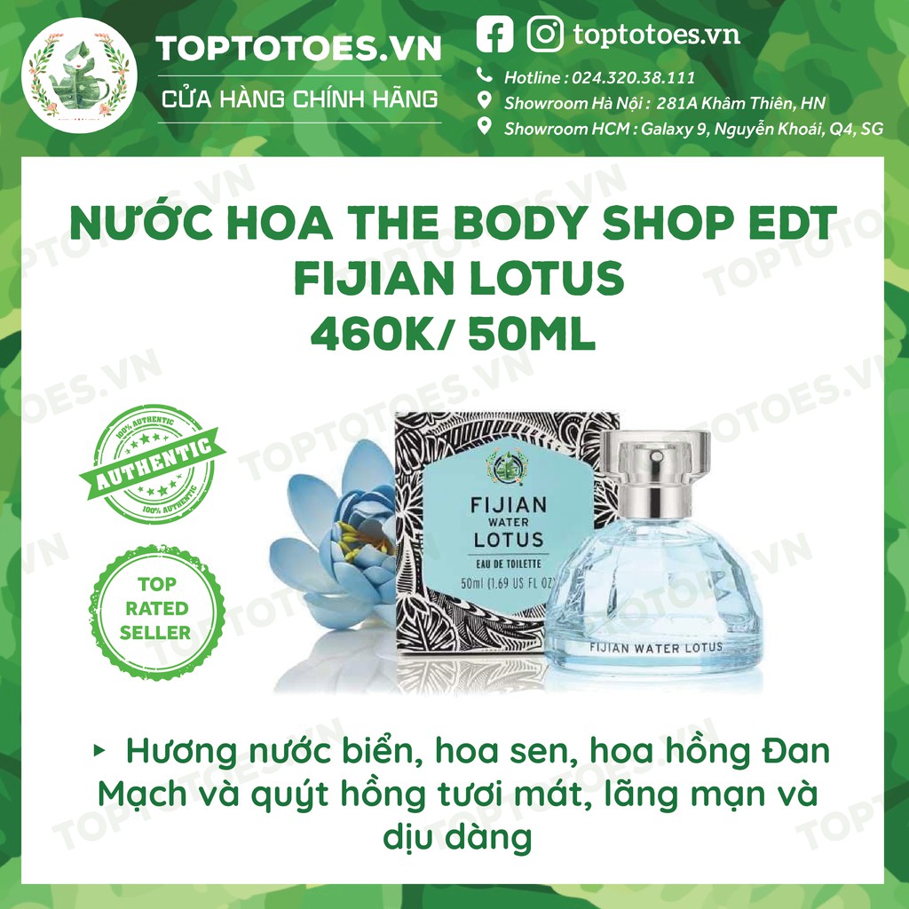 Nước hoa The Body Shop Japanese Cherry Blossom / English Dawn Gardenia / Fijian Lotus | BigBuy360 - bigbuy360.vn