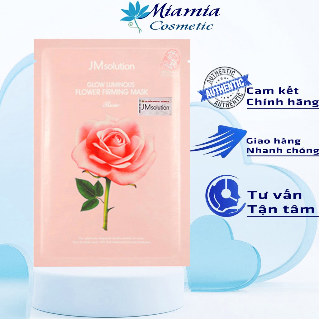 Mặt Nạ Hoa Hồng JMSOLUTION  Dưỡng Sáng Da Hàn Quốc JM Solution Glow Luminous Flower Firming Mask 30ml