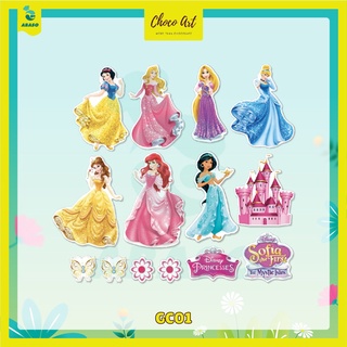 Giấy gạo in hình trang trí bánh, Phụ kiện làm bánh, Phụ kiện trang trí bánh sinh nhật bánh kem, Mẫu công chúa