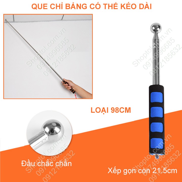 Que chỉ bảng kéo dài cầm tay dùng dạy học, thuyết trình