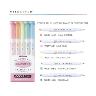 Bút Mildliner ( sét 5 bút )
