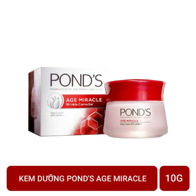 Sữa Rửa Mặt Ngăn Ngừa Lão Hóa Pond's Age Miracle 50gr + Kem dưỡng da chống lão hóa ban ngày SPF 18 PA++ Age Miracle 10g