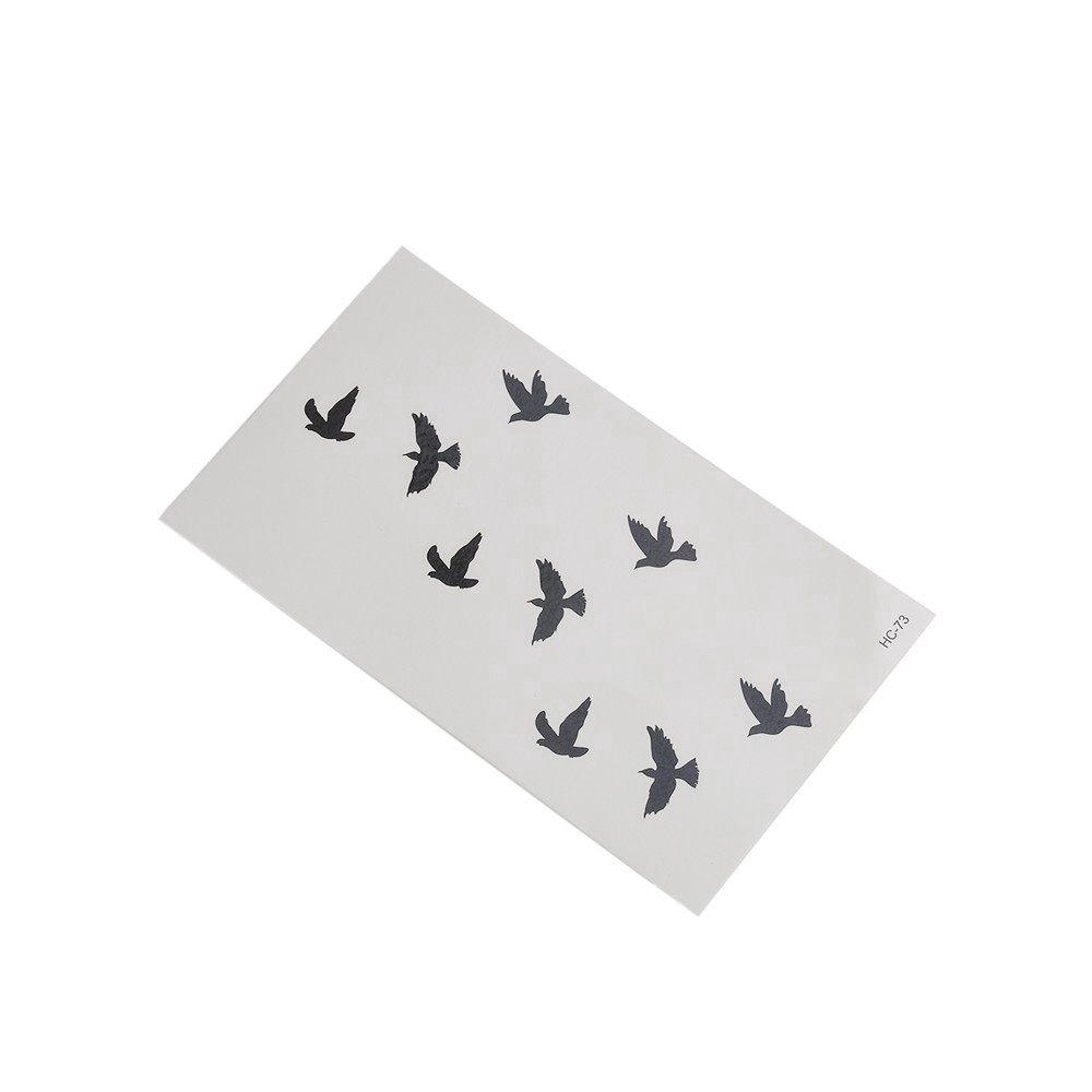 Set 2 nhãn dán hình xăm tạm thời chống nước hình đôi chim gợi cảm