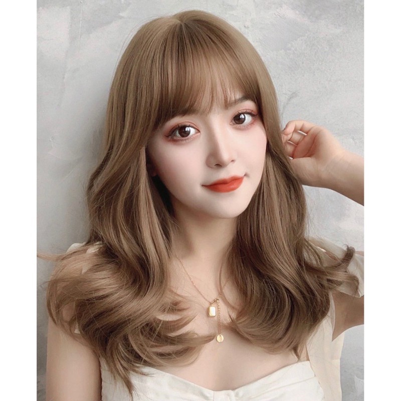 Tóc giả nguyên đầu nữ xoăn đẹp ❤️FREESHIP❤️ xoăn dợn ngắn -mã qs227
