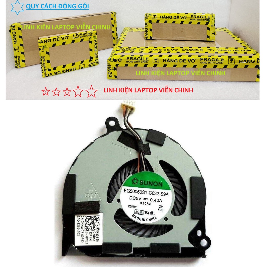 Quạt laptop Dell E7450  - Bảo hành 1 tháng lỗi 1 đổi 1