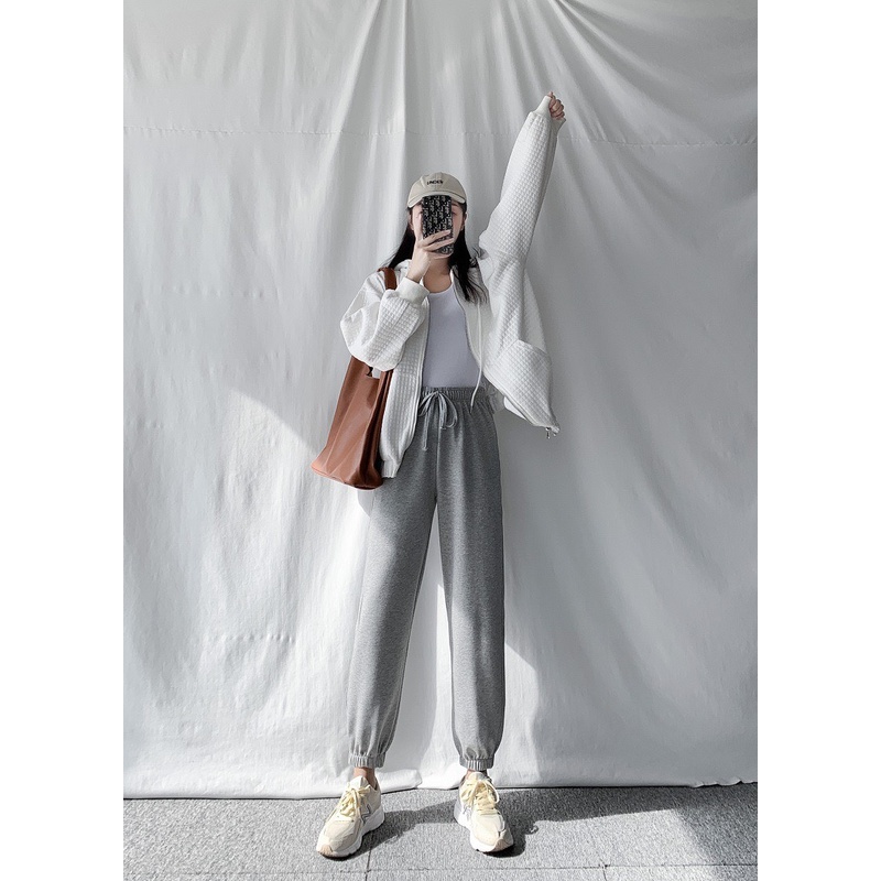 Quần jogger nữ bo gấu dày dặn - kiểu quần jogger thể thao phong cách ulazzang A1 (KV)