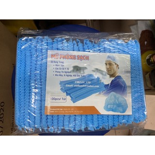 Mũ giấy trùm tóc y tế( gói 100 cái)