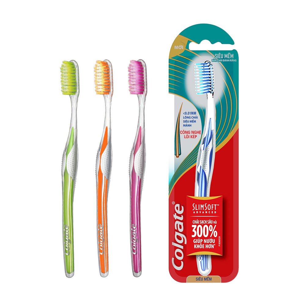 Bàn Chải Đánh Răng Colgate SlimSoft Advanced siêu mềm mảnh chăm sóc nướu