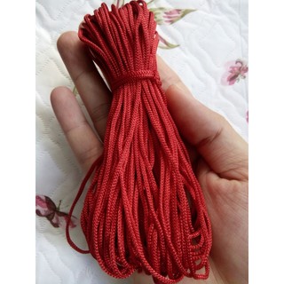 1M Dây Dù Làm Vòng Tay giá rẻ đan vòng teen, vòng handmade,làm móc khóa,dây trang trí,chỉ đỏ 2mm