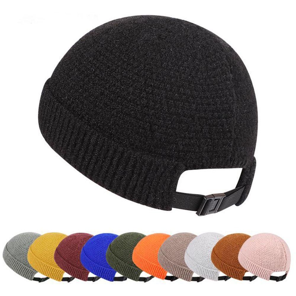 Mũ Beanie Cotton Pha Trơn Màu Chống Lạnh Thời Trang Cho Nam Giới