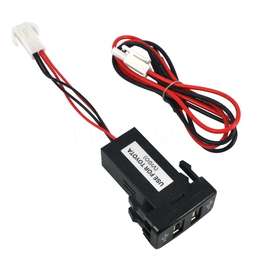 Ổ cắm sạc nhanh trên ô tô với 2 cổng USB 12V cho xe Toyota | BigBuy360 - bigbuy360.vn