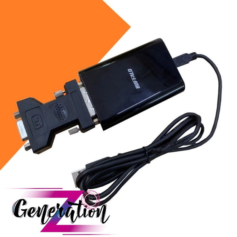 CÁP CHUYỂN USB RA VGA - CABLE CHUYỂN ĐỔI, MỞ RỘNG MÀN HÌNH CHUYÊN DỤNG BUFFALO USB 2.0 GX-DVI / U2C