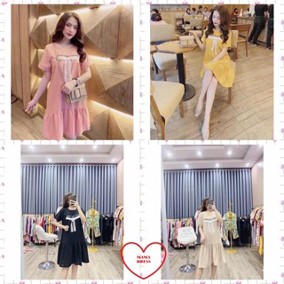 [GIÁ TIẾP THỊ] Đầm váy bầu công sở MAMADRESS dáng suông, chất lụa mềm mịn, nhẹ nhàng FREE SIZE cực mát