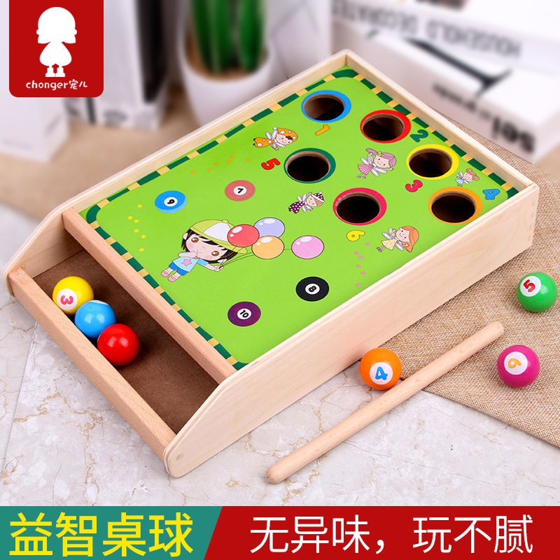 ☃Trò chơi bida mini và dành cho trẻ em kéo dài 1-3 tuổi 2 bộ đồ bowling tại nhà bé trai gái