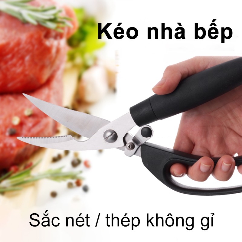 Đa chức năng Kéo trợ lực siêu khỏe dùng cắt gà, cắt xương, mổ thịt cá, cắt thịt, tỉa cây [GM-JGJ001]