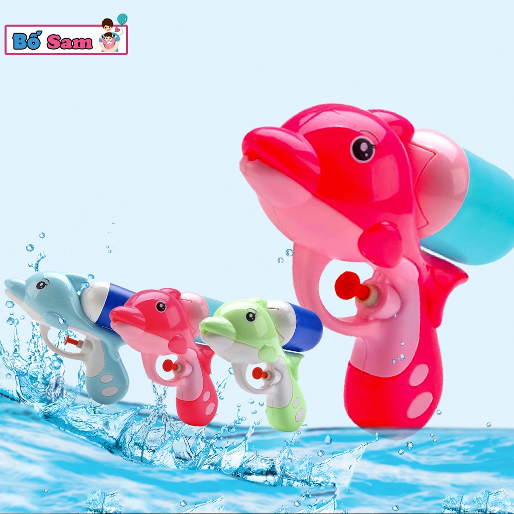 Súng nước hình cá heo giá rẻ vui đùa vận động ngoài trời cho bé Shop Bố Sam