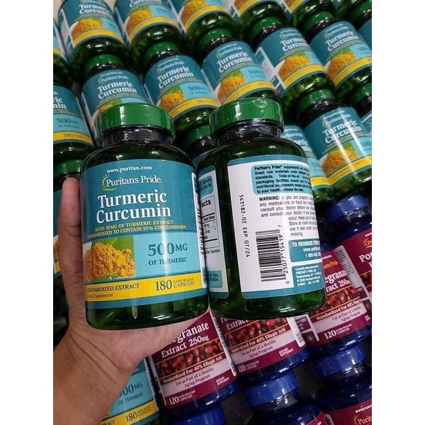 Viên uống tinh chất nghệ Puritan's Pride Turmeric curcumin 500mg 180 viê