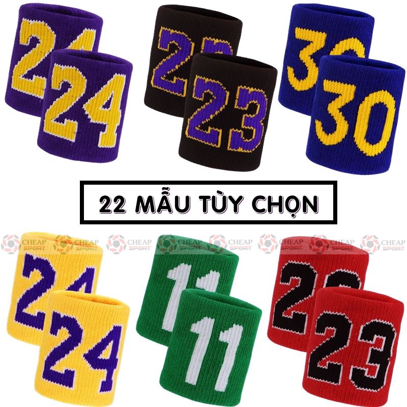 Băng Cổ Tay Bóng Rổ NBA In Số Áo Các Ngôi Sao Bóng Rổ Kobe, Jordan, King James, Curry Bảo Vệ Cổ Tay Thấm Mồ Hôi Hiệu Quả