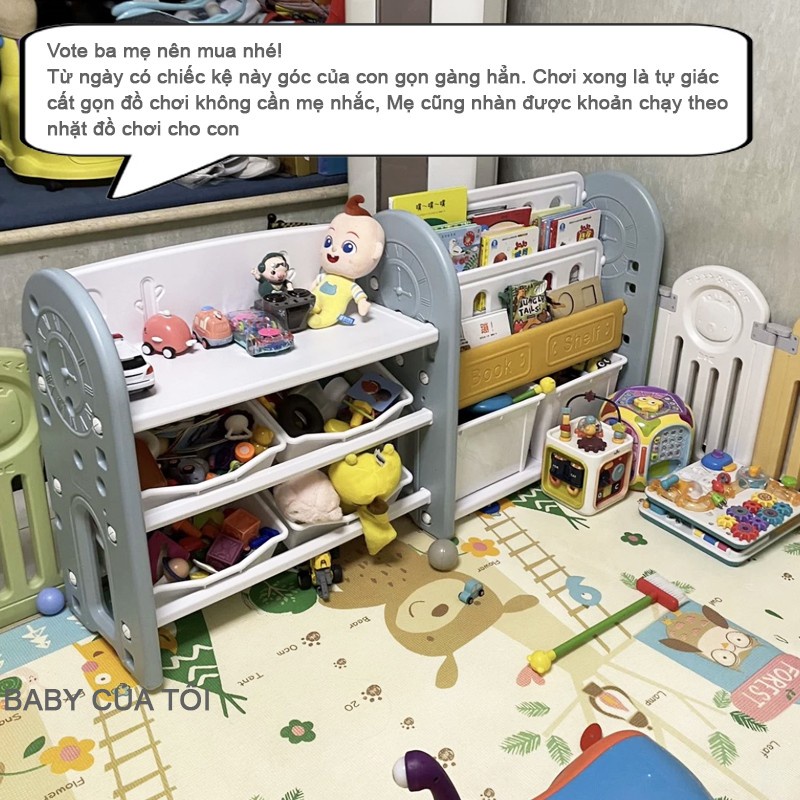 Kệ để đồ chơi kèm giá sách cho bé BBT GLOBAL SH9605