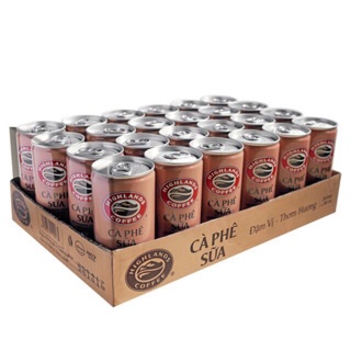 Thùng 24 Lon Cafe Sữa Đá Highland 235ml & 185ml